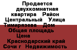 Продается двухкомнатная квартира › Район ­ Центральный › Улица ­ Тимирязева › Дом ­ 30/2 › Общая площадь ­ 43 › Цена ­ 3 500 000 - Краснодарский край, Сочи г. Недвижимость » Квартиры продажа   